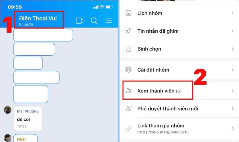 Cách bước kick thành viên nhóm Zalo trên điện thoại