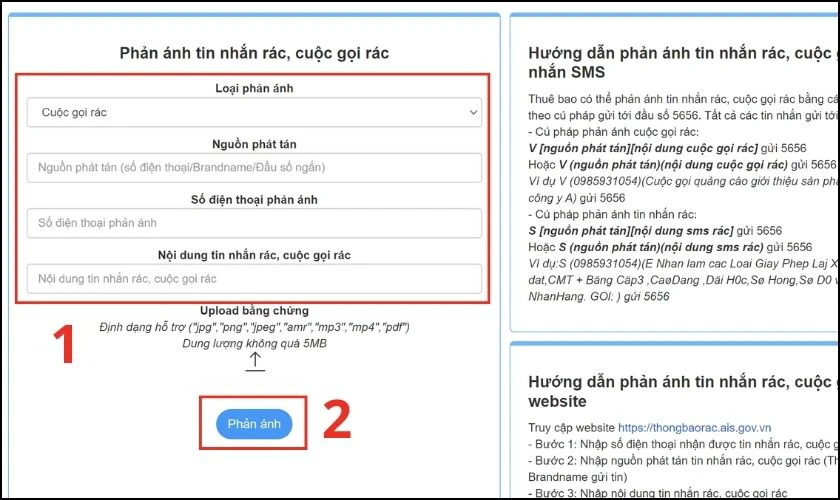 N&ecirc;n b&aacute;o c&aacute;o số 024 999 qua Website khi gặp lừa đảo