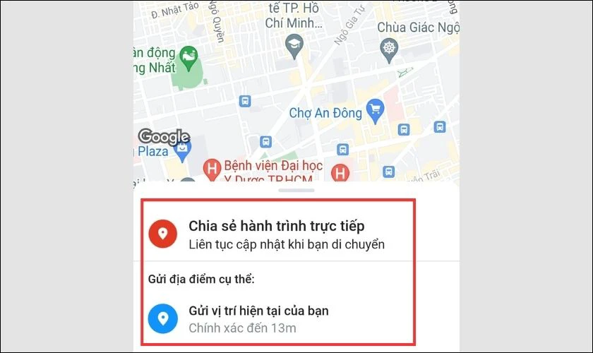 Chia sẻ vị tr&iacute; qua Zalo 