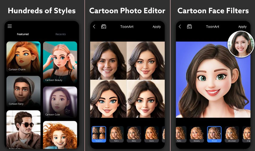Ứng dụng chuyển ảnh chân dung thành avatar anime ToonArt