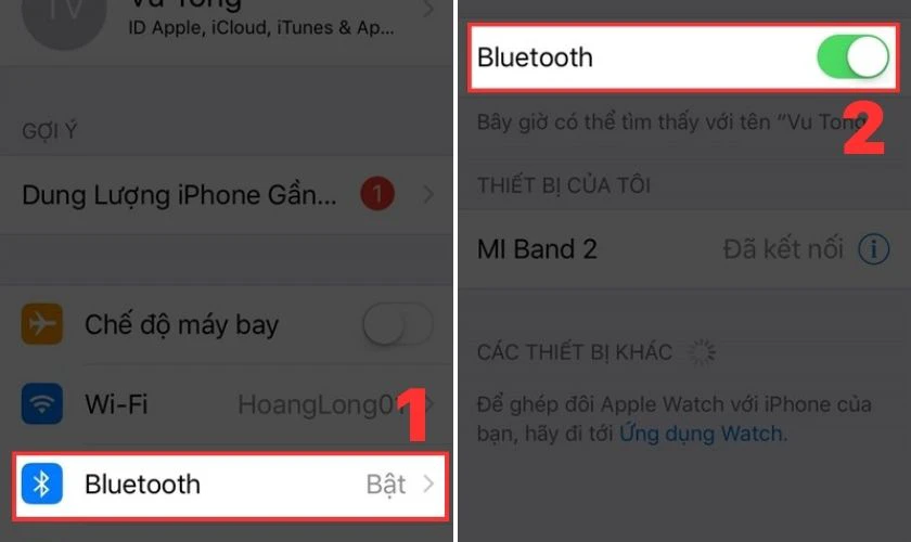 C&aacute;ch kết nối tai nghe AirPod với iPhone, iPad