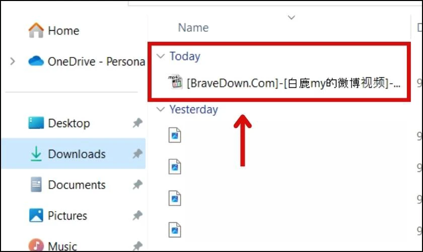 Video tải xuống sẽ nằm ở mục Downloads trên máy tính