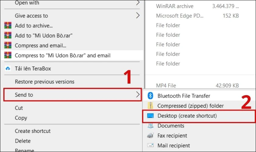 C&aacute;ch tạo biểu tượng Shortcut trong thư mục v&agrave; t&agrave;i liệu