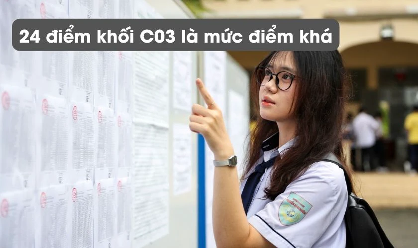 24 điểm khối C03 có cao không?