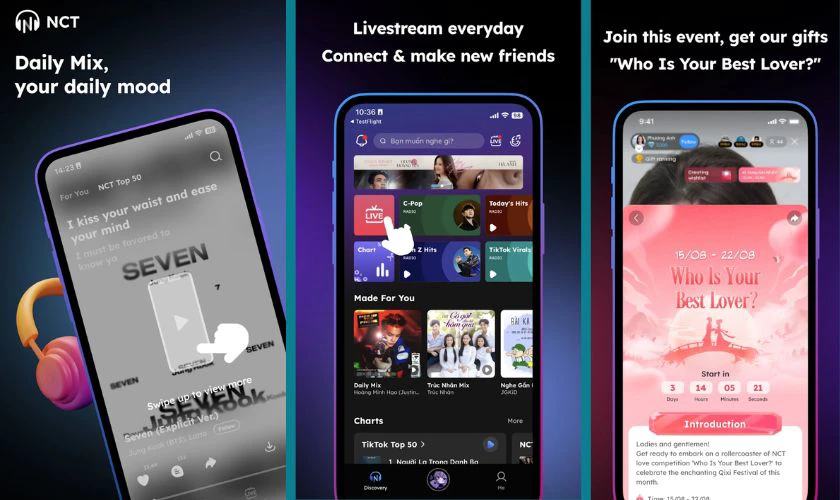 Nhaccuatui - Ứng dụng nghe nhạc offline kh&ocirc;ng cần mạng