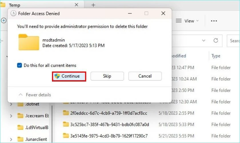X&oacute;a c&aacute;c tệp tạm thời tr&ecirc;n ổ C khi bị đầy dung lượng
