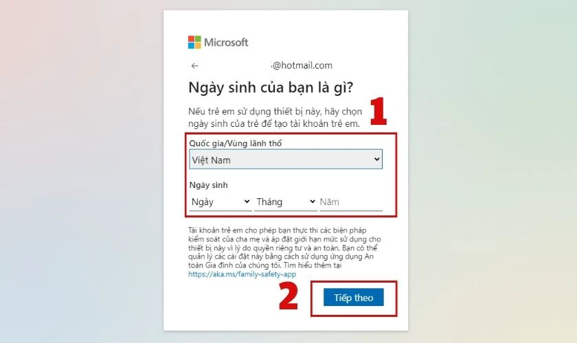 L&uacute;c n&agrave;y bạn cần chọn Quốc gia/V&ugrave;ng l&atilde;nh thổ