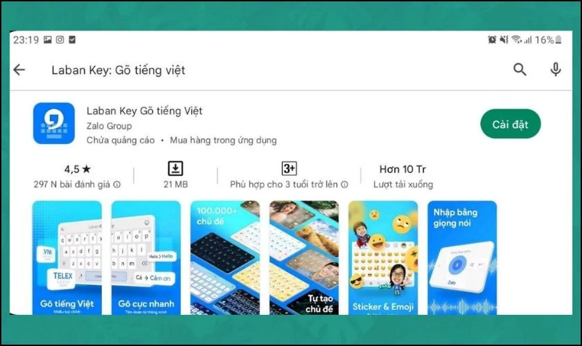 Cài đặt ứng dụng hỗ trợ bàn phím khi Zalo không gõ được tiếng Việt