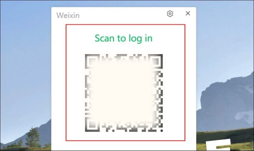 Qu&eacute;t m&atilde; QR code của t&agrave;i khoản đ&atilde; được tạo bằng điện thoại từ trước