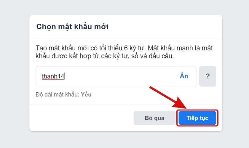 Chọn phương thức nhận lại mật khẩu mới