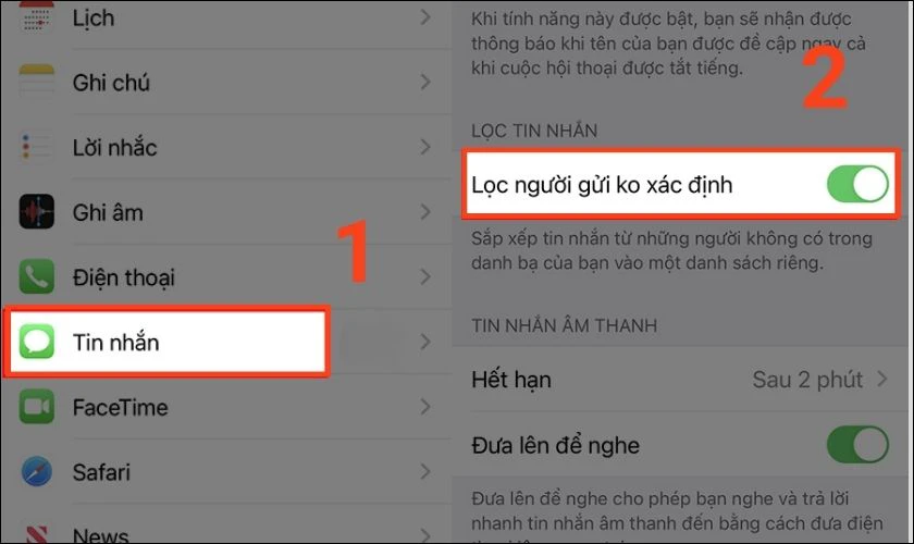 C&aacute;ch block tin nhắn r&aacute;c tr&ecirc;n điện thoại iPhone 