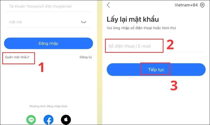 Nhập số điện thoại hoặc Email bạn đ&atilde; đăng k&yacute; t&agrave;i khoản v&agrave;o &ocirc;