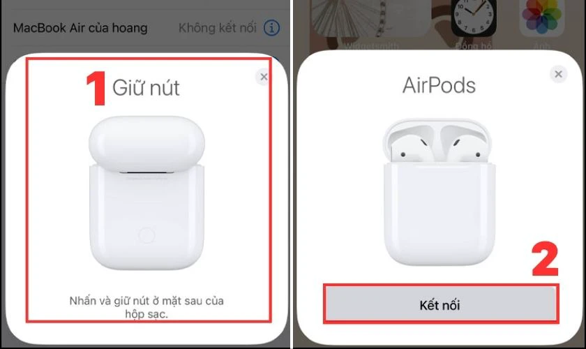 Chạm v&agrave;o n&uacute;t Kết nối để ho&agrave;n tất qu&aacute; tr&igrave;nh