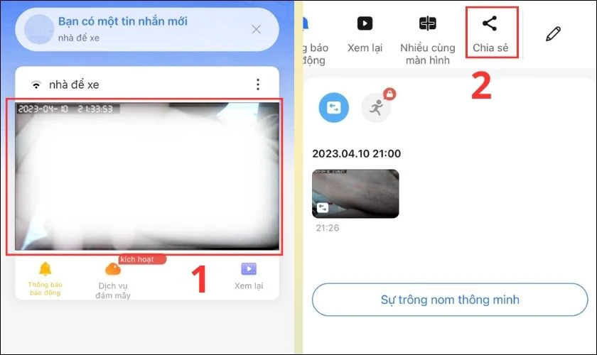 Chia sẻ camera Yoosee cho t&agrave;i khoản kh&aacute;c