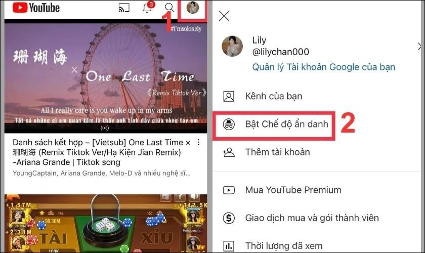 Truy cập ẩn danh khi YouTube Vanced bị lỗi cập nhật