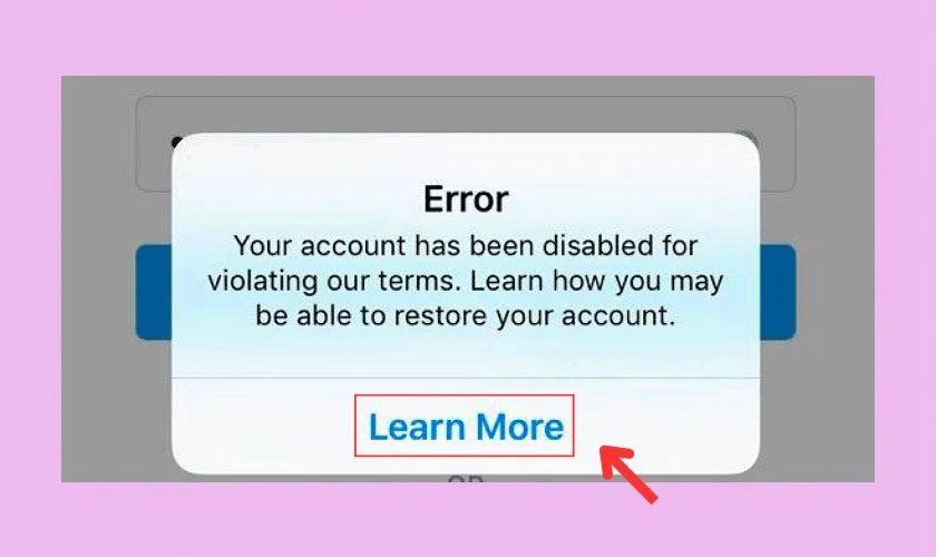 C&aacute;ch kh&ocirc;i phục lại t&agrave;i khoản Instagram bị v&ocirc; hiệu h&oacute;a