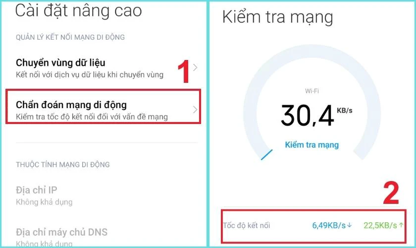 Kiểm tra lại kết nối mạng tr&ecirc;n điện thoại, m&aacute;y t&iacute;nh