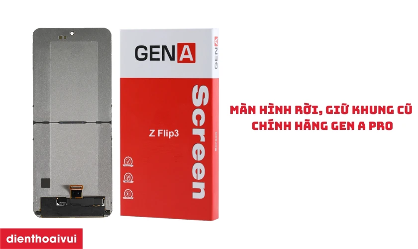 m&agrave;n h&igrave;nh trong samsung z flip 3 h&atilde;ng gena (loại m&agrave;n rời)