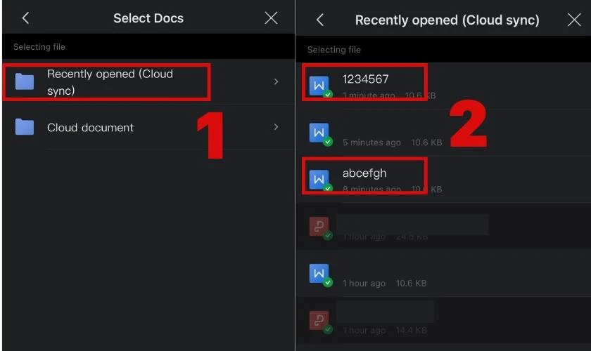 Chọn các file Word cần chuyển sang định dạng PDF