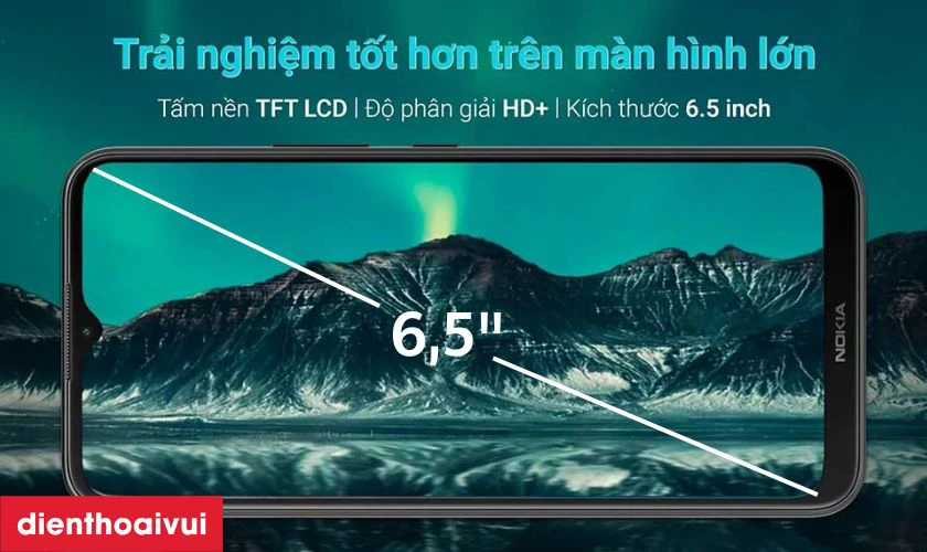 Tận hưởng khung h&igrave;nh k&iacute;ch thước rộng chuẩn HD+