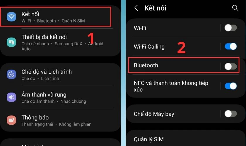 Bạn mở ứng dụng C&agrave;i đặt sau đ&oacute; chọn Kết nối