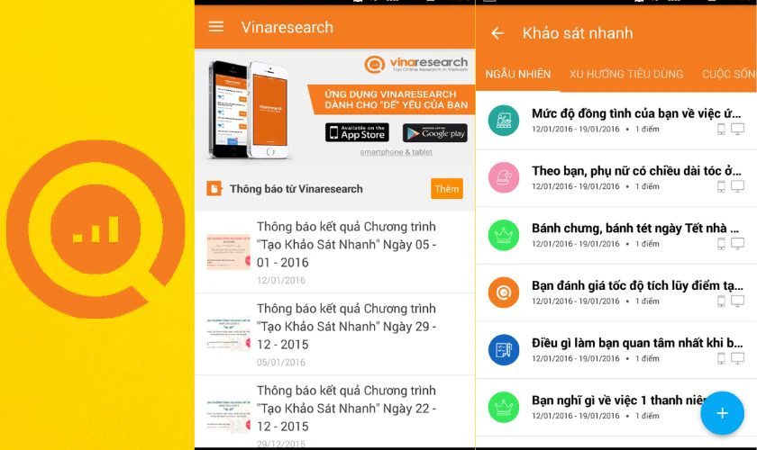 VinaResearch - Ứng dụng kiếm tiền bằng khảo s&aacute;t