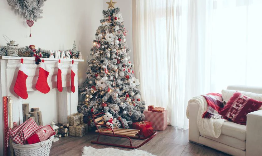 Ph&ocirc;ng nền c&acirc;y th&ocirc;ng Noel xinh đẹp