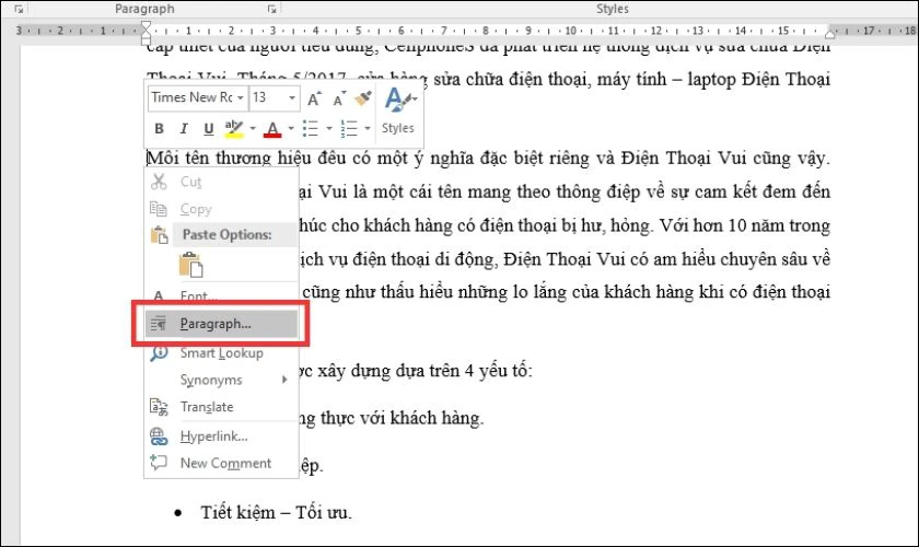 Điều chỉnh kích thước Tabs