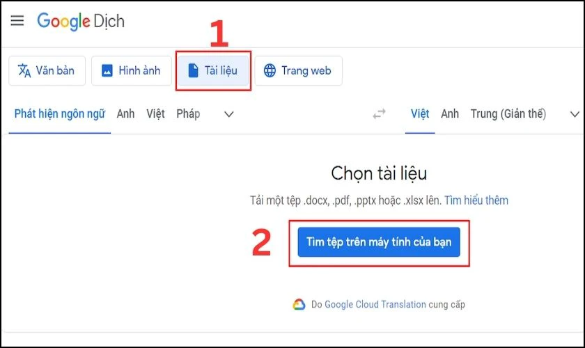 Cách dịch file PDF từ tiếng Anh sang tiếng Việt với Google Dịch