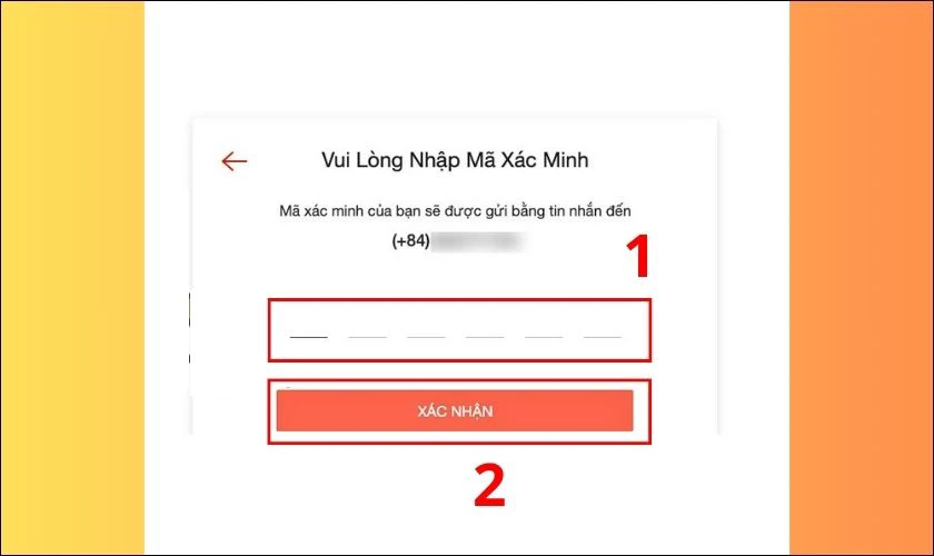 Bạn chỉ cần nhập m&atilde; n&agrave;y rồi bấm X&aacute;c nhận 