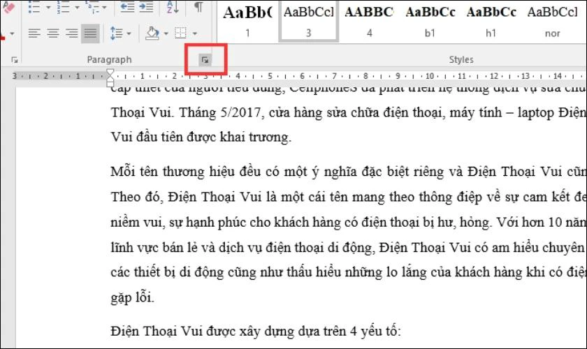 Cách thụt lùi đầu dòng trong Word 2010, 2016 với Paragraph