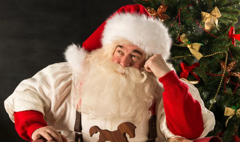 Ph&ocirc;ng nền &ocirc;ng gi&agrave; Noel suy nghĩ