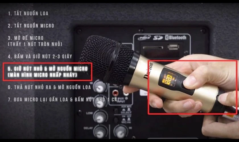 loa bluetooth kh&ocirc;ng nhận được tần số từ micro
