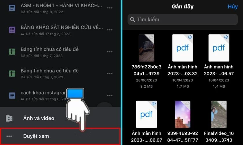 Click vào Duyệt xem và lựa chọn tệp cần tải lên