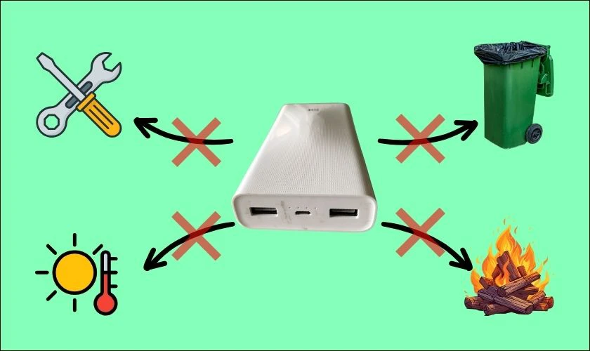 D&ugrave;ng pin sạc dự ph&ograve;ng bị phồng c&oacute; sao kh&ocirc;ng?