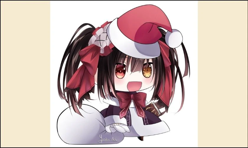 Avatar Giáng Sinh anime Kurumi siêu đáng yêu