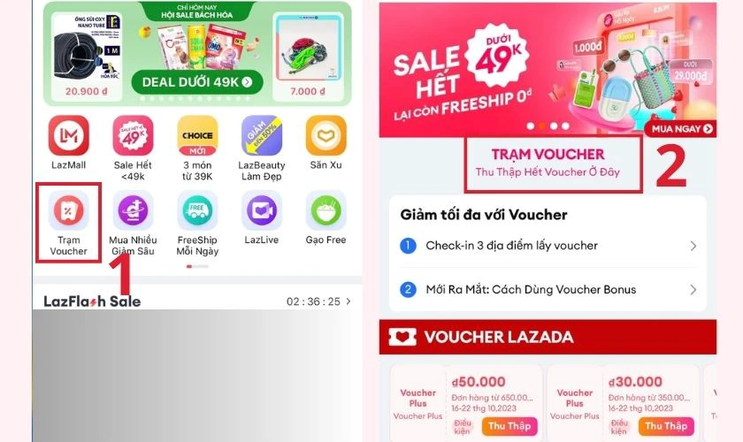 Hướng dẫn c&aacute;ch săn m&atilde; giảm gi&aacute; Lazada tr&ecirc;n App