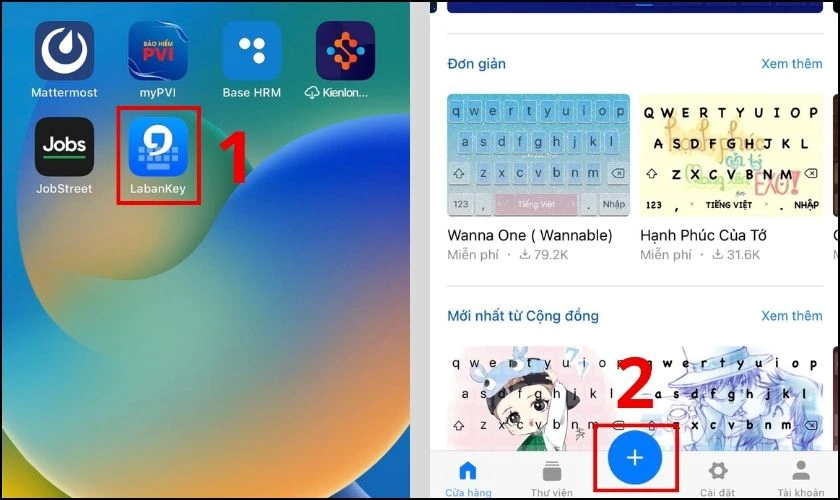 Mở ứng dụng Laban Key tr&ecirc;n m&agrave;n h&igrave;nh