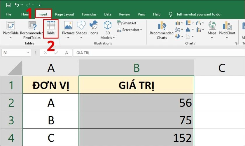 Minh họa b&agrave;i to&aacute;n t&iacute;nh căn b&igrave;nh phương bằng h&agrave;m POWER QUERY
