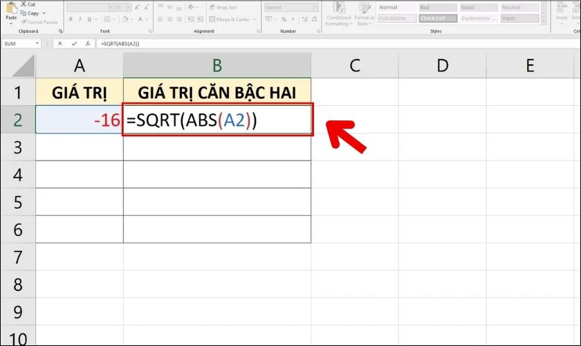 B&agrave;i to&aacute;n minh họa về c&aacute;ch thực hiện ph&eacute;p t&iacute;nh căn bậc 2