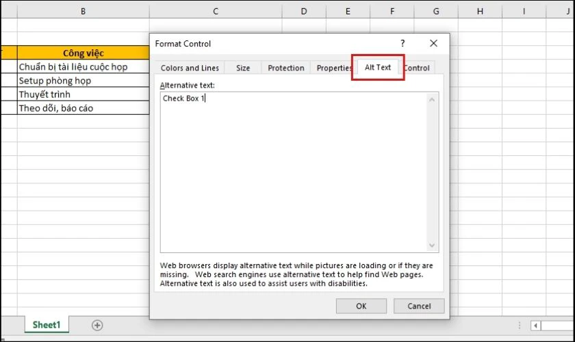 Đổi tên dấu tích trong Excel