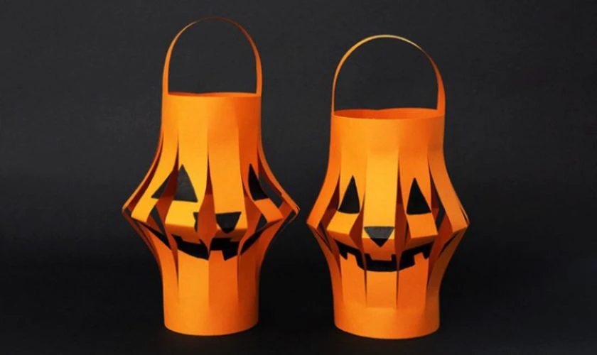 Th&agrave;nh phẩm lồng đ&egrave;n quả b&iacute; ng&ocirc; Halloween 