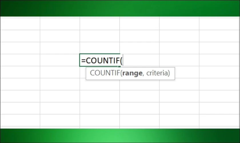 Công thức hàm COUNTIF trong Excel