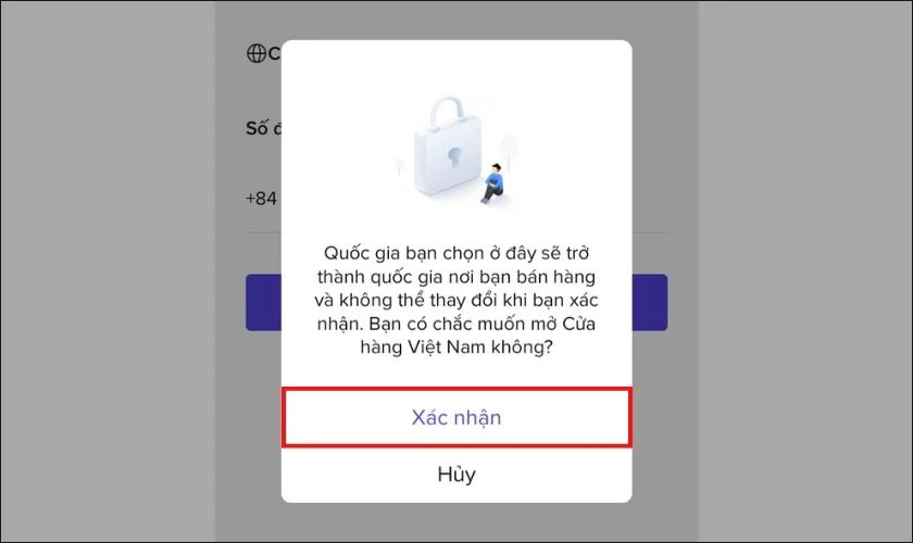 Nhấn v&agrave;o mục X&aacute;c nhận