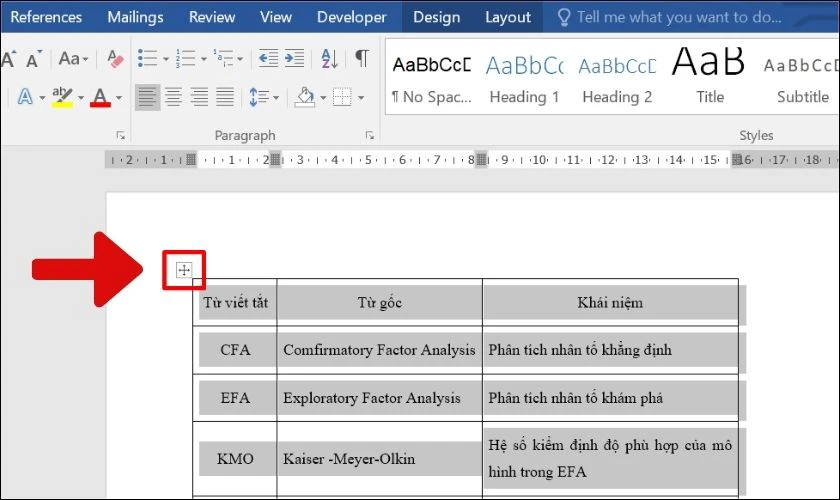 Cách xoay ngang bảng trong Word