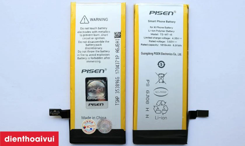 một vài ưu điểm khi bạn thay pin Pisen iPhone 6 chính hãng
