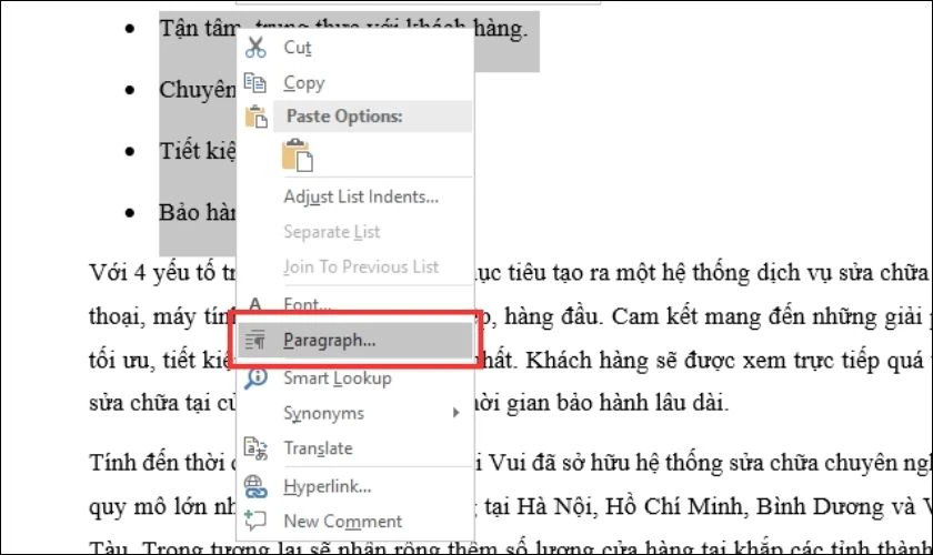 Cách bỏ thụt đầu dòng trong Word 2010, 2016