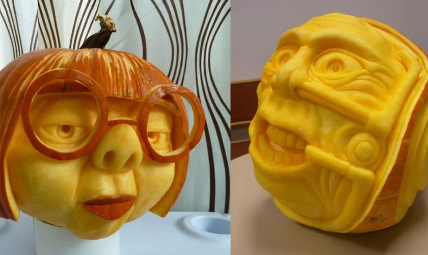 Mẫu quả b&iacute; ng&ocirc; nh&acirc;n vật hoạt h&igrave;nh dịp halloween 