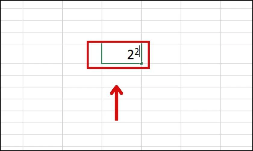 Sử dụng phím tắt trong Excel để viết số mũ trên, dưới