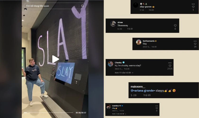 Slay biểu thị sự ấn tượng trước người n&agrave;o đ&oacute;